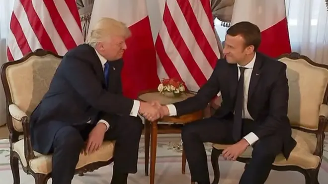 Дональд Трамп и Эммануэль Макрон