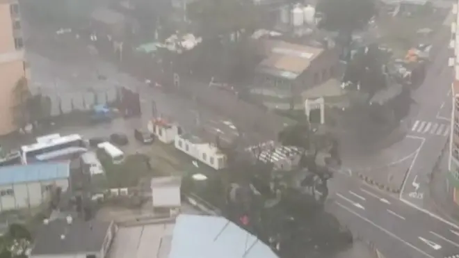 資料圖片：颱風天鴿吹襲澳門