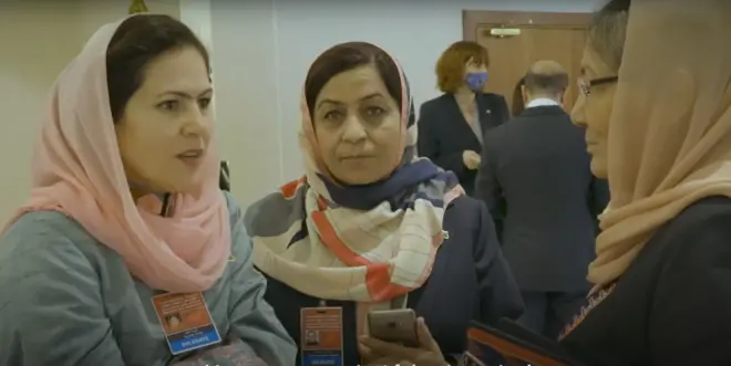 سه زن افغان در دوحه