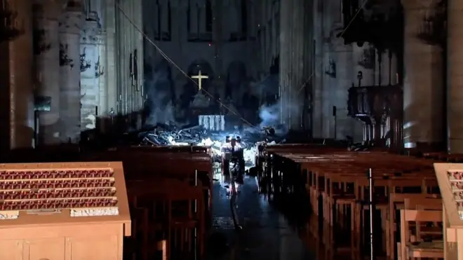 Нотр-Дам после пожара.