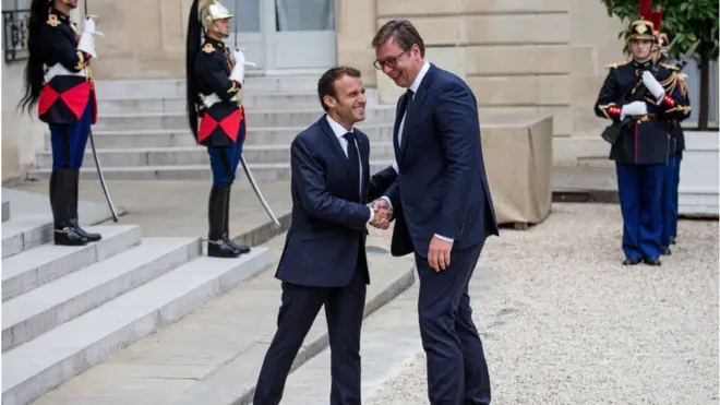 Vučić je posetio Makrona u Parizu u julu 2018. godine