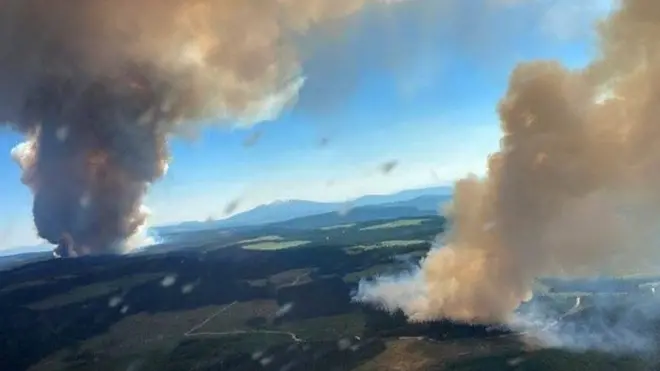 British Colombia'da çıkan yangınlar