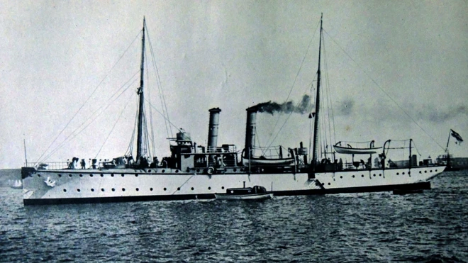 El cañonero S.M.S. Panther navegando