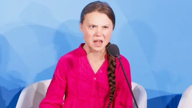 Greta Thunberg, the 16-years-old climate activist from Sweden, addresses world leaders at the start of the 2019 Climate Action Summit