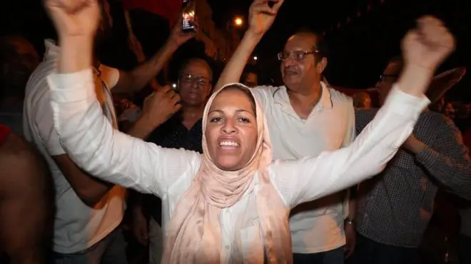 طرفداران رئیس‌جمهوری قیس سعید