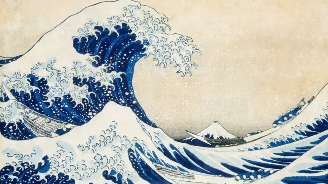 Hokusai's original woodblock print