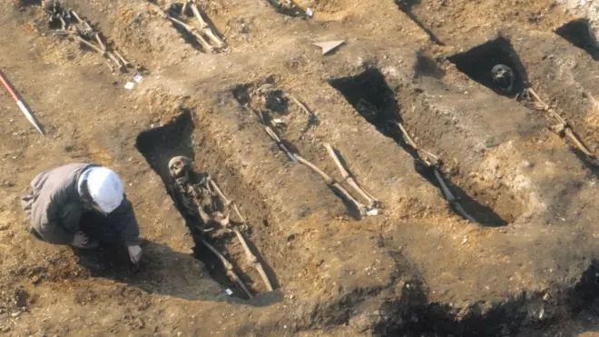 Graves in East London