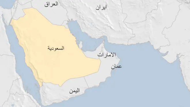 Map of Saudi Arabia