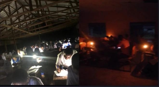 Àwọn akẹ́kọ̀ọ́ tó ń ṣe ìdánwò nínú òkùnkùn 