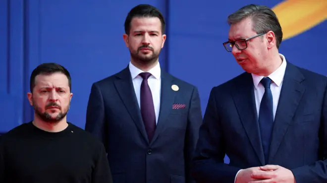 Zelenski, Jakov Milatović i Aleksandar Vučić u Odesi 11. juna 2025.