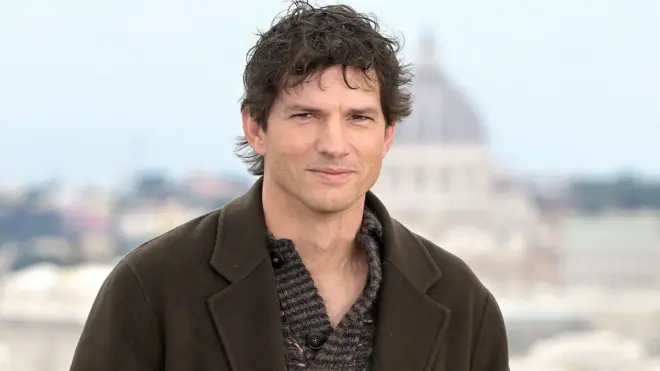 Американський актор Крістофер Ештон Катчер під час фотосесії трилера "Краса" в готелі Hotel de la Ville. Рим (Італія), 19 січня 2026 року.