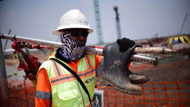 Construcción del nuevo aeropuerto de CDMX.