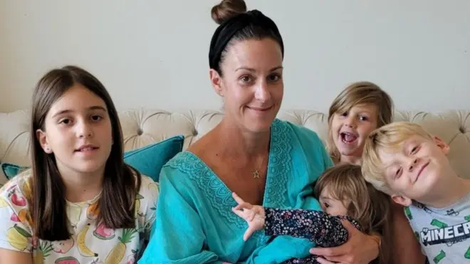 Natalie Brown et sa famille.