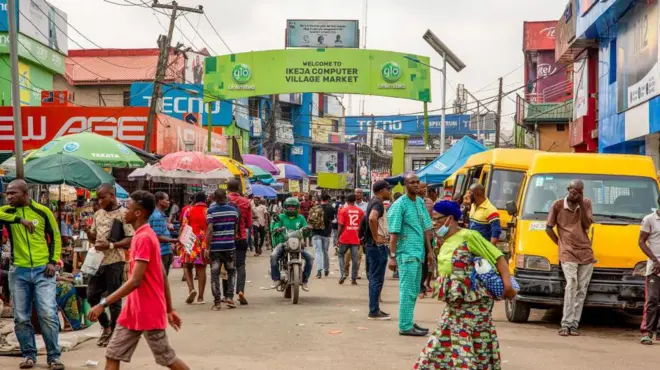 Ẹnu ọna abawọle ọja Computer Village ni Ikeja, nipinlẹ Eko