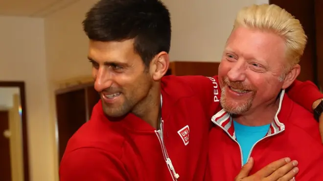 Novak Đoković i Boris Beker