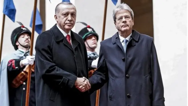 Cumhurbaşkanı Recep Tayyip Erdoğan ve İtalya Başbakanı Paolo Gentiloni
