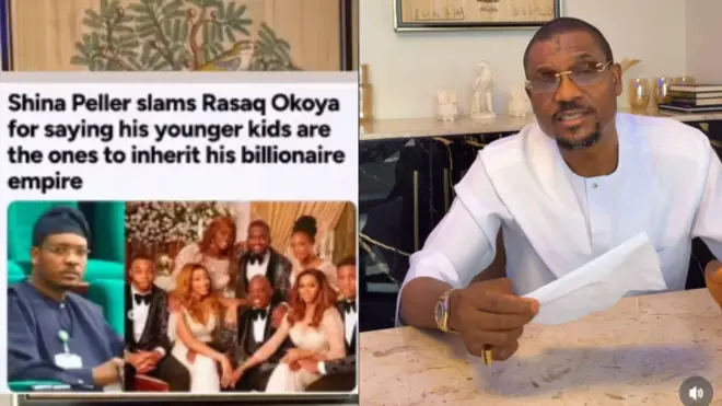 Gbajugbaja oniṣowo Shina Peller wọ aṣọ buba funfun