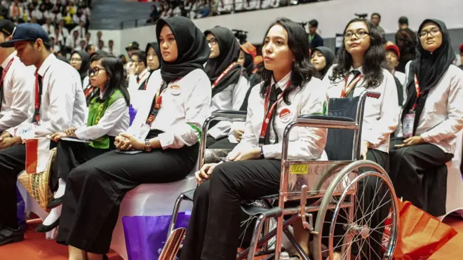 Calon Pegawai Negeri Sipil mengikuti Presidential Lecture 2019 di Istora Senayan Juli lalu. Mereka adalah CPNS hasil seleksi tahun 2018.