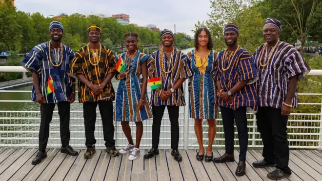 Paul Amoah and the rest of the relay team