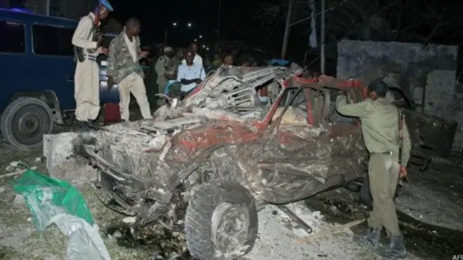 Sawirka qarax horey uga dhacay Muqdisho