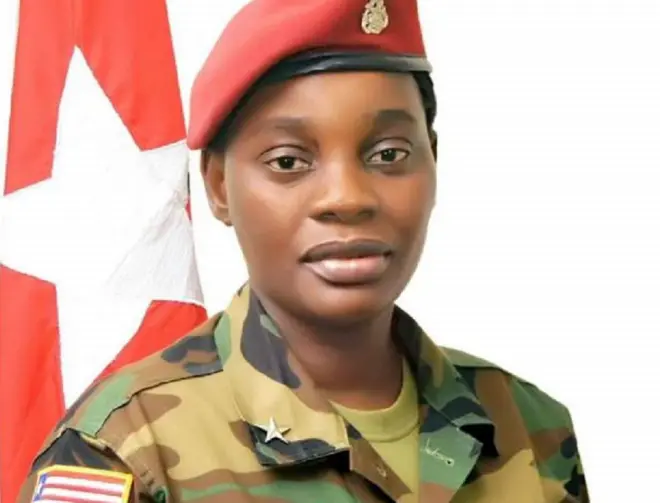 Geraldine George yarajejwe amabanga akomeye mu gisirikare