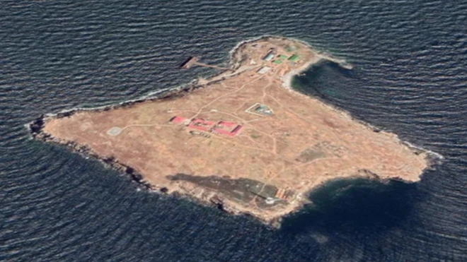 Zmiinyi (Snake) Island is located 48km (30 miles) south of Ukraine's mainland in the Black Sea