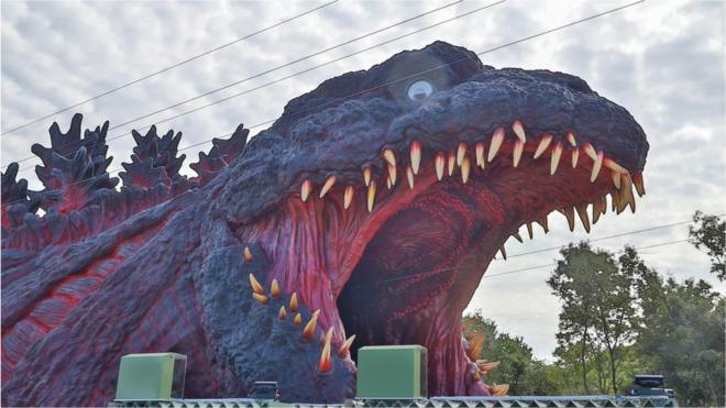 Godzilla at the Japanese theme park
