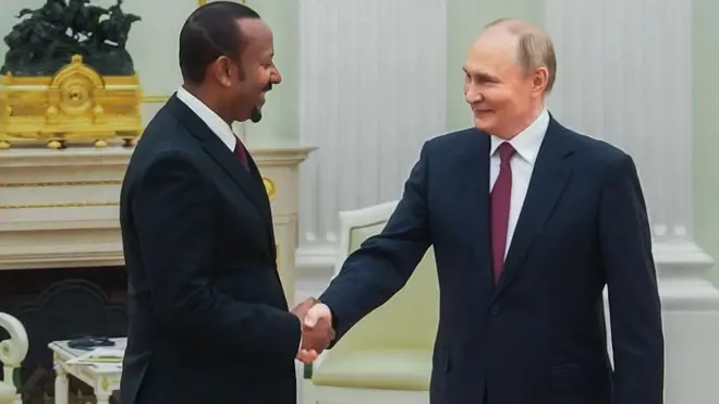 Ministira Muummee Abiy AHimadiifi Pirezidant Vilaadmiir Putiin