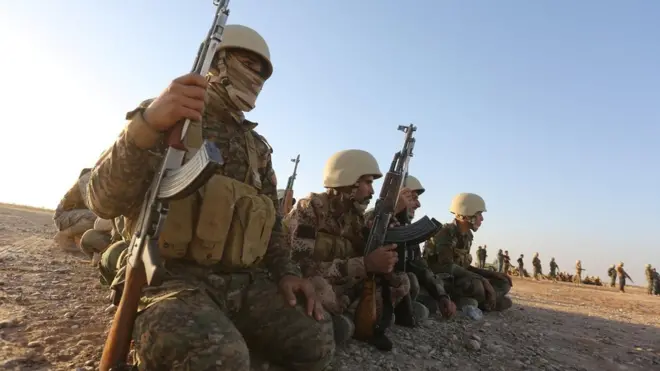 Иракские солдаты под Мосулом