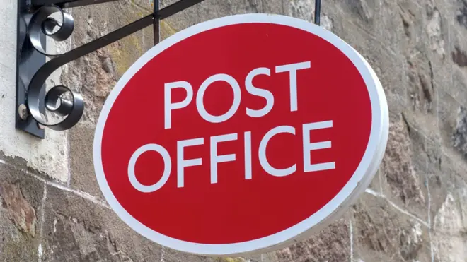 Stock image of a Post Office sign