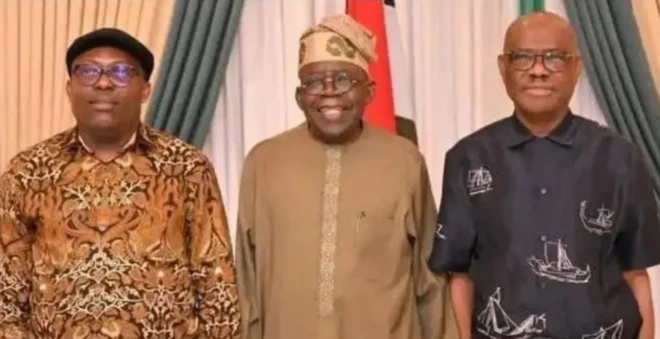 Aworan Bola Tinubu, Nyesome Eike ati Fubara