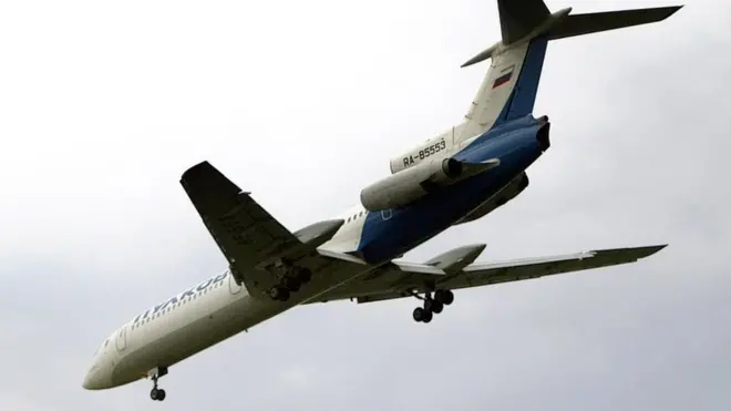 A Tu-154 jet like this one crashed into the sea
