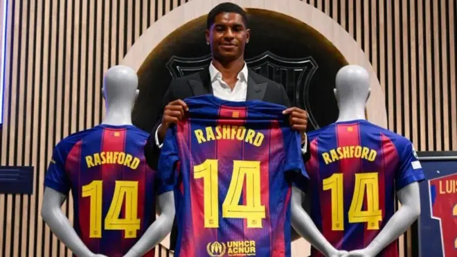 Ɗanwasan gaba na Ingila forward Marcus Rashford,