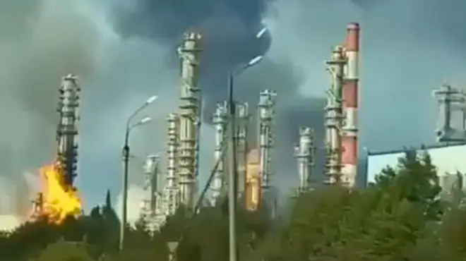 пожар на промышленном объекте в Нефтекамске