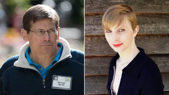 Michael Morell (trái) và Chelsea Manning (phải)