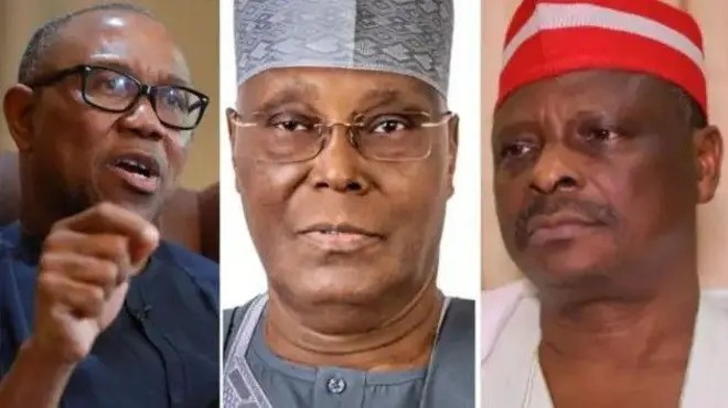 Peter Obi da Atiku Abubkar da Rabiu Musa Kwankwaso