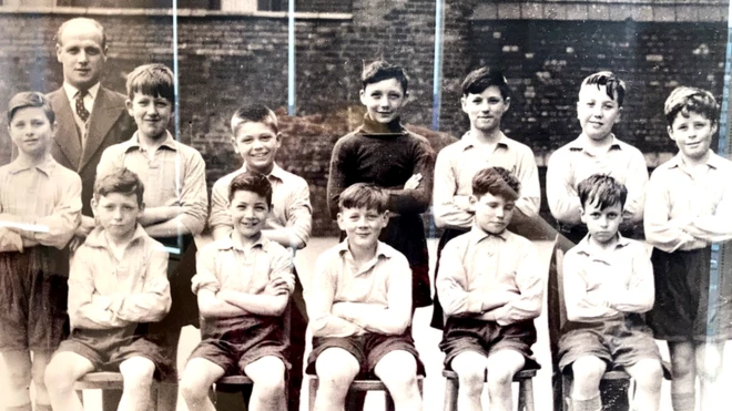 Peter Done (far right) left school in Ordsall aged 15 with no qualifications