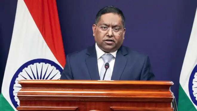 भारतीय विदेश मंत्रालय के प्रवक्ता रणधीर जायसवाल ने कहा है कि अमेरिका से इस मुद्दे पर बातचीत की जा रही है