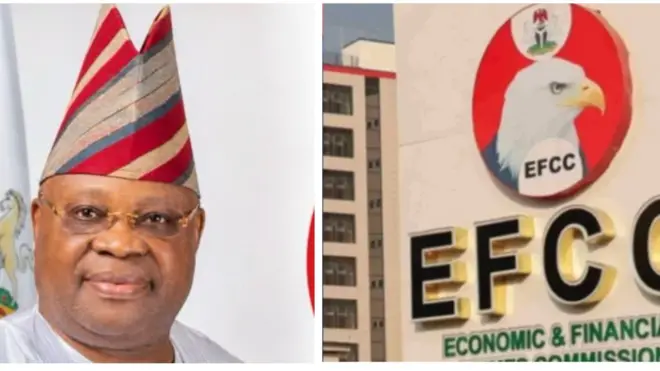 Gomina Ademola Adeleke lapa osi, aworan akede ajọ EFCC lapa ọtun