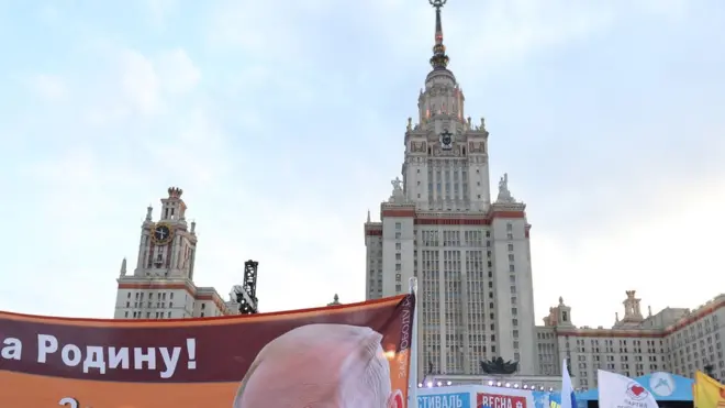 Празднование третьей годовщины аннексии было преисполнено духом патриотизма