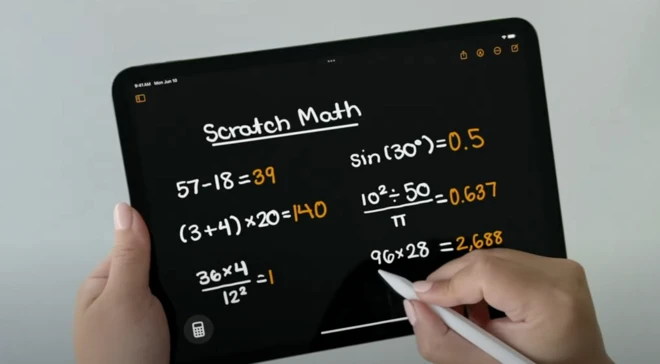 Apple tanıtımında dikkat çeken yeniliklerden biri iPad'e gelen hesaplama uygulaması oldu
