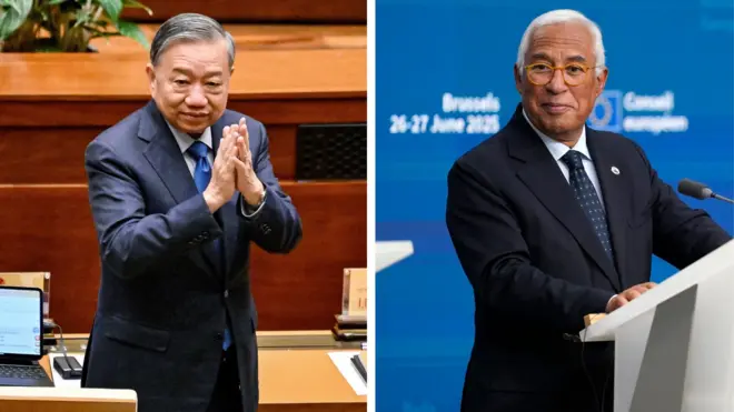 Tô Lâm và Antonio Costa