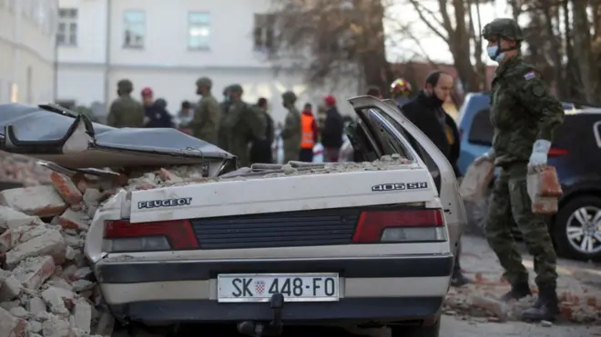 Потужний землетрус у Хорватії. Фото