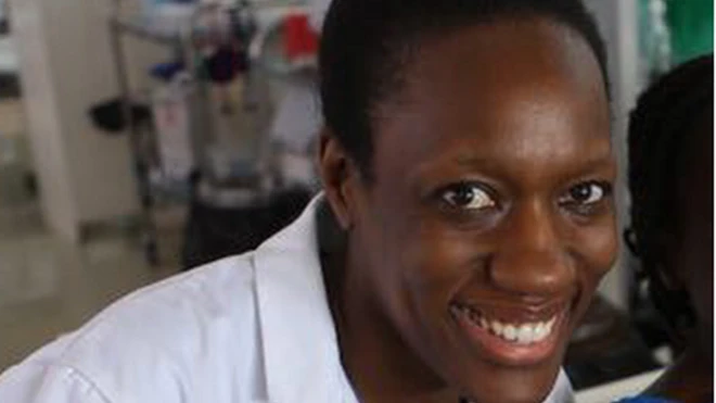 Close up of Neema Kaseje at hospital