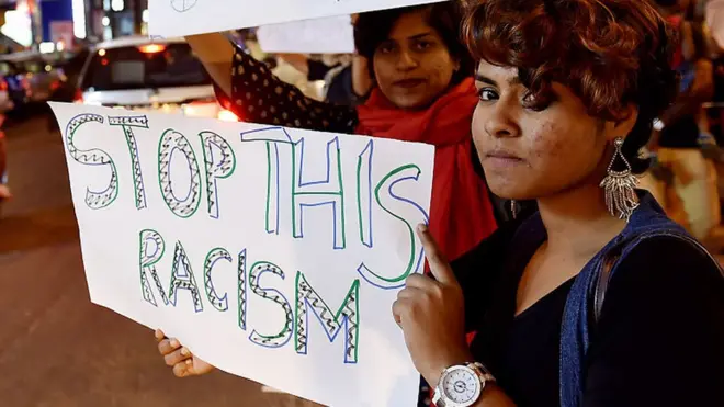 रंगभेद के ख़िलाफ़ प्रदर्शन