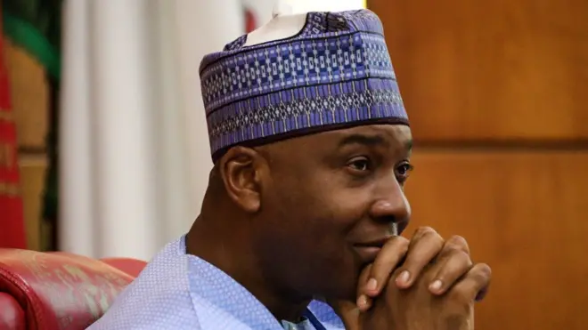 Bukola Saraki tok say 'afta 1018 days waka pass, las las Supreme Court don free me'