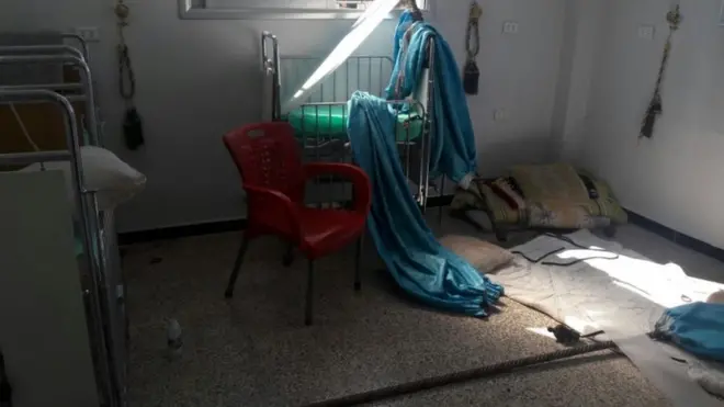 مستشفى مدمر في إدلب