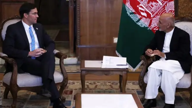 ولسمشر غني په ارګ کې له مارک اسپر سره وکتل