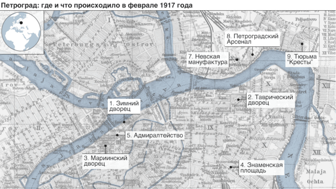 Карта Петрограда