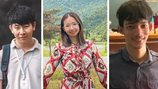 Three Cambodian activists